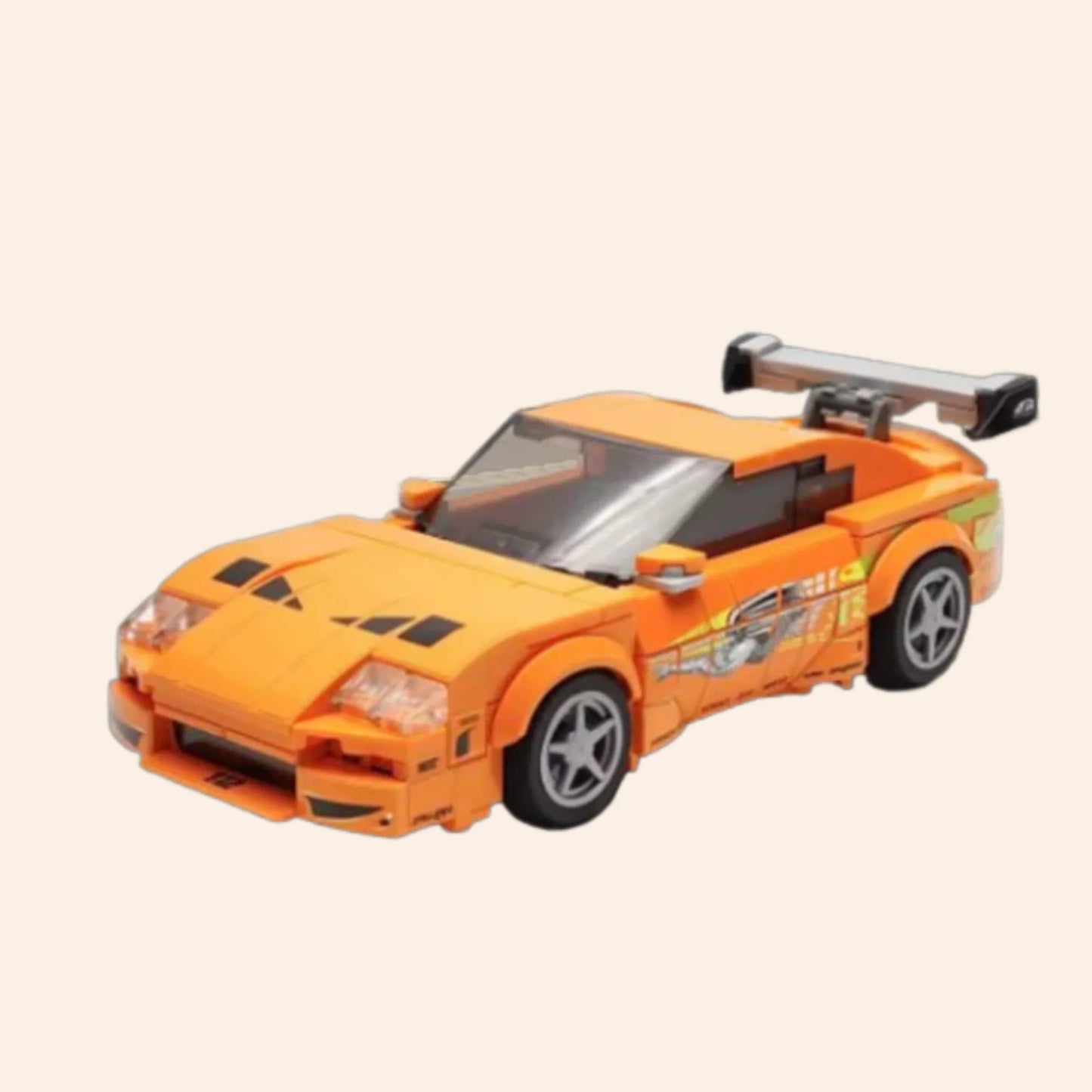 NEW Orange JDM Car Building Blocks Set Model Adults MOC Japanese Tuner Racing