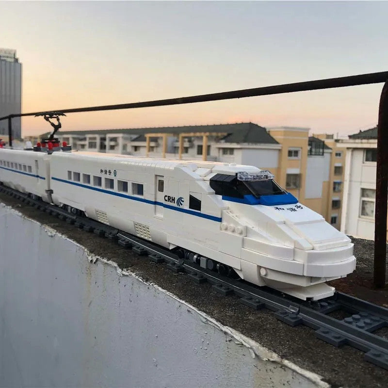 MOC APP Motorized RC CRH2 High-Speed Train Bricks Toy