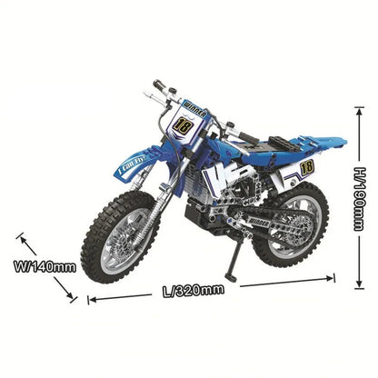 MOC Creator City Moto Cross Motorcycle Bricks Toys