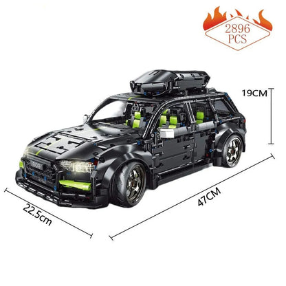 MOC Motorized RC Audi RS6 Avant Racing Car Bricks Toy T5023