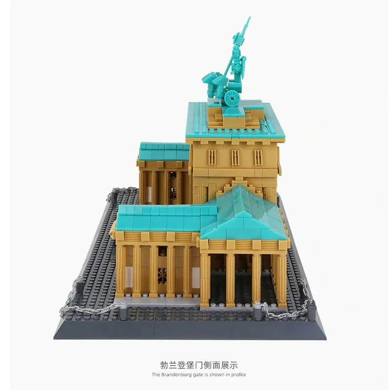 MOC Architecture Berlin Brandenburg Gate Bricks Toy