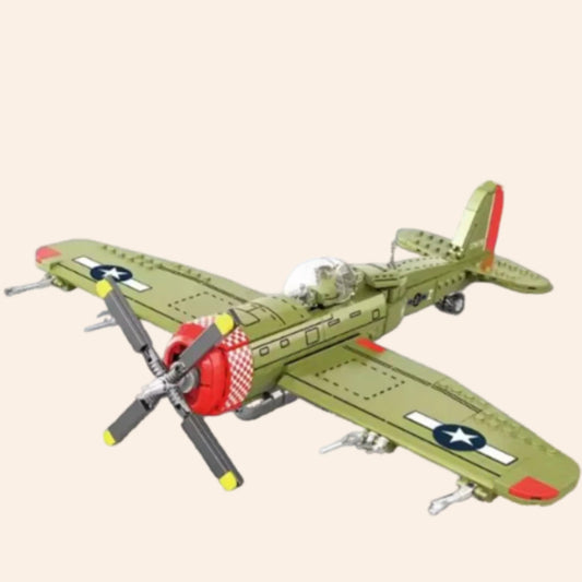 NEW P-47 Thunderbolt Fighter Plane WW2 Building Blocks Set Model Adults MOC