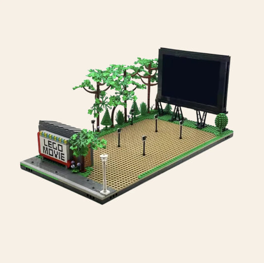 NEW Drive-In Movie Theater Building Blocks Set Model Adults MOC Retro City