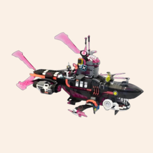 NEW Nightmare Shark Submarine Building Blocks Set 1413 pcs DREAMZzz Adults