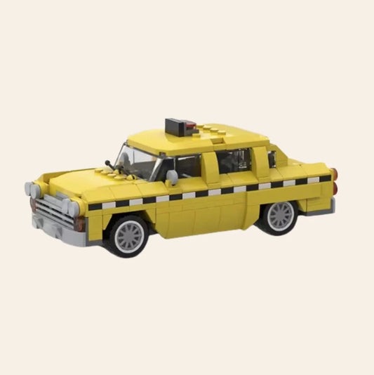NEW Taxi Cab Car Building Blocks Set Model Adults MOC City Yellow Vehicle NYC