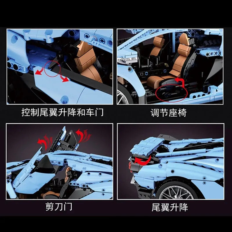 MOC 13056 APP RC Racing Car Lamborghini Hyper Bricks Toy