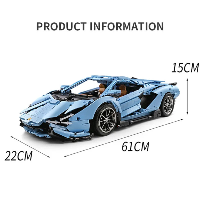 MOC 13056 APP RC Racing Car Lamborghini Hyper Bricks Toy