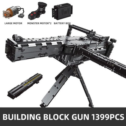 MOC Military Motorized Maxim Burst Gun Bricks Toys 14009