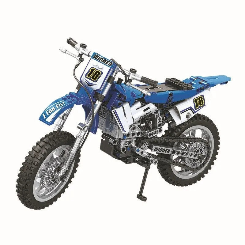 MOC Creator City Moto Cross Motorcycle Bricks Toys