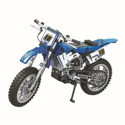 MOC Creator City Moto Cross Motorcycle Bricks Toys