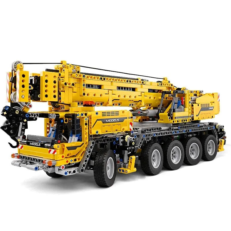 MOC APP Motorized RC Heavy Mobile Lift Crane Truck Bricks Toy