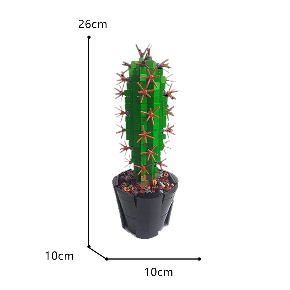 NEW 756PCS Mini Saguaro Cactus Botanical Building Blocks Set