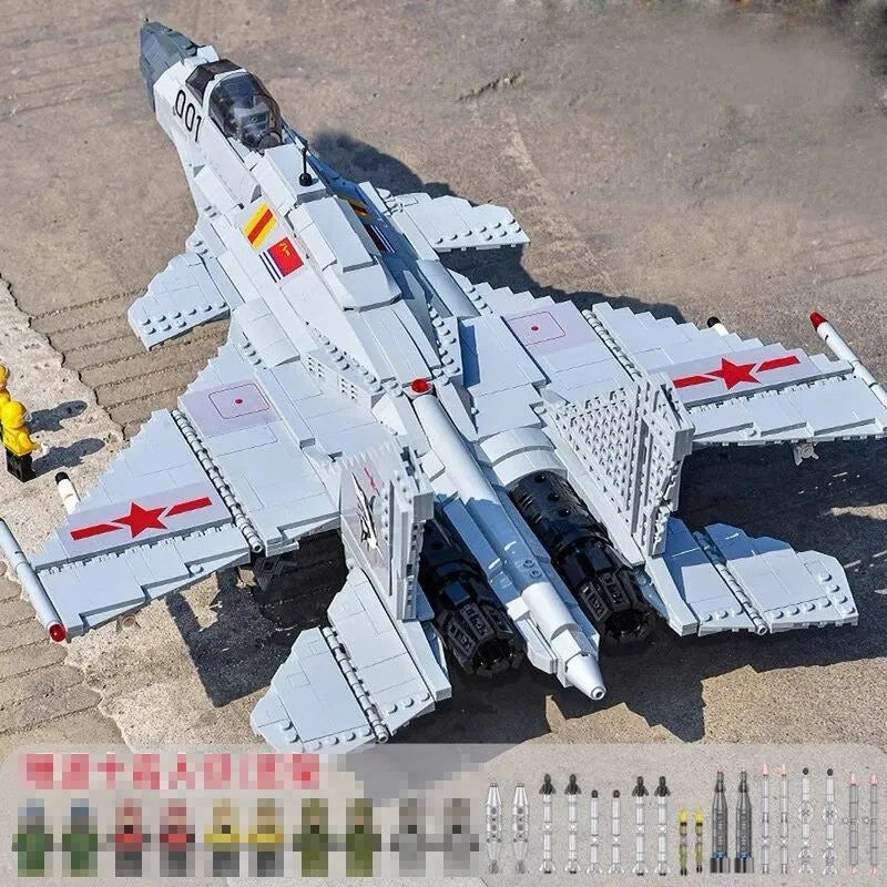 Military Aircraft J-15 Flying Shark Fighter Jet Bricks Toy