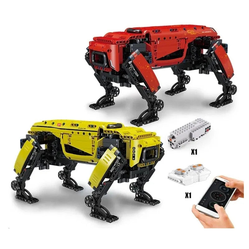 MOC Creator STEM Robot APP RC Red Dog Bricks Kids Toys