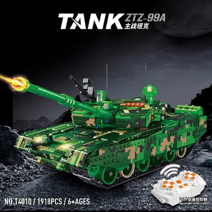 Military MOC 99A WW2 Main Battle Tank Bricks Toys