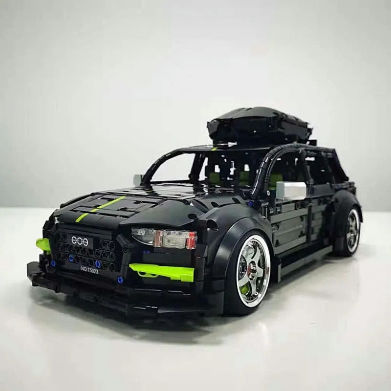 MOC Motorized RC Audi RS6 Avant Racing Car Bricks Toy T5023