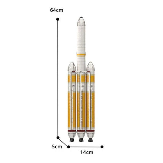 NEW 1912PCS Delta IV Heavy Rocket with Parker Solar Probe Saturn V Scale 