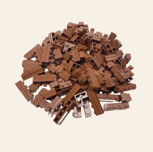 NEW Brown Wall Pieces Bricks Building Blocks Bulk Lot Parts MOC Compatible Set