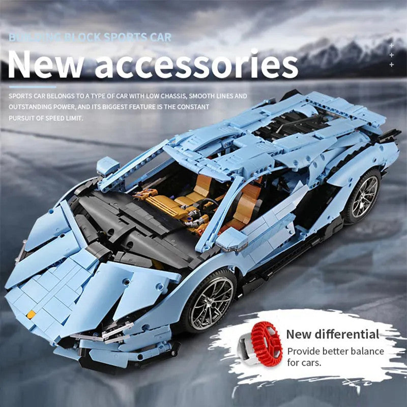 MOC 13056 APP RC Racing Car Lamborghini Hyper Bricks Toy