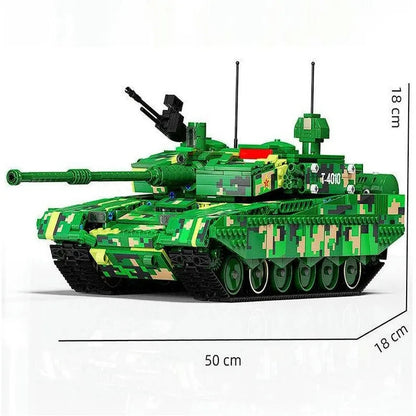 Military MOC 99A WW2 Main Battle Tank Bricks Toys