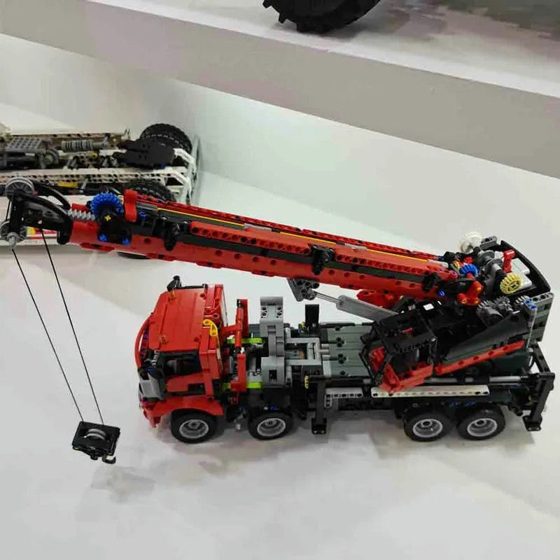 MOC RC All Terrain Piling Platform Crane Truck Bricks Toy 17003