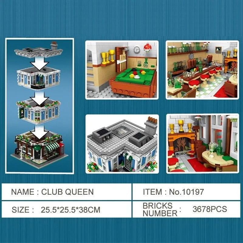 MOC City Street Expert Queen Bricktoria Bricks Toy 10197