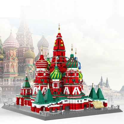 Architecture MOC Famous Saint Basil's Cathedral Bricks Toys