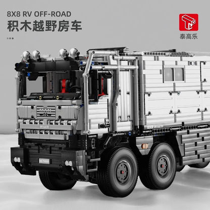 Motorized MOC RC Luxury Off-Road Heavy RV Truck Bricks Toy T4009