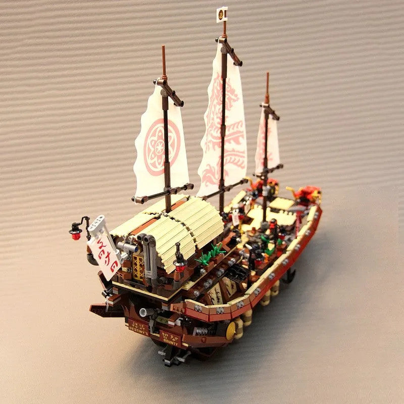 Movie Creative MOC Ninjago Destiny Bounty Ship Bricks Toy
