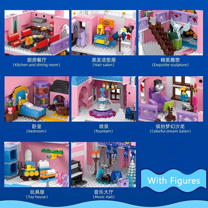 MOC Creative Expert Girl Princess Dream Castle Bricks Toy