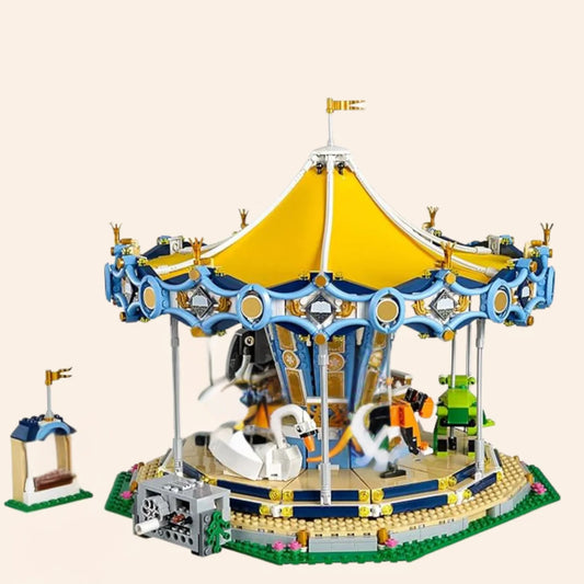NEW Carousel Building Blocks Set Model Adults MOC Fairground Merry Go Round