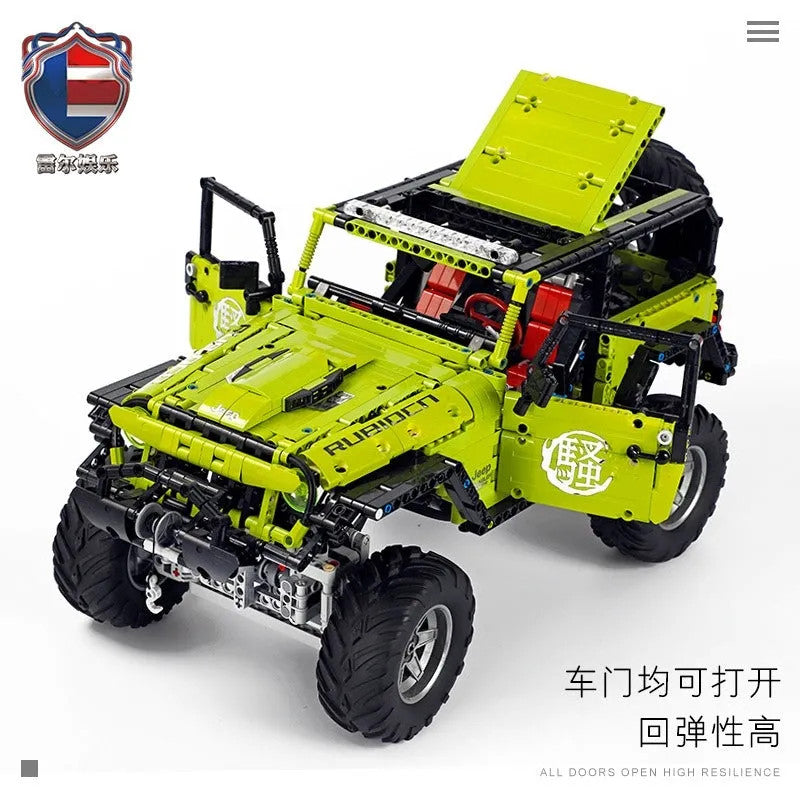 MOC Motorized RC Off-Road Wrangler Rubicon Bricks Toy
