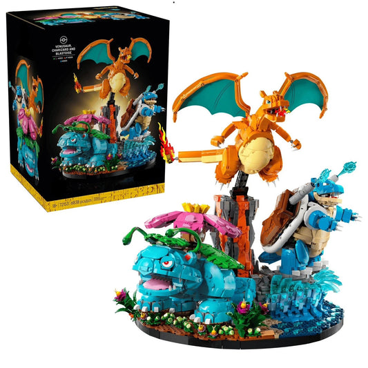 MOC- Charizard and Blastoise Venusaur, 72153 Building Bricks Set 6838 Pcs NO BOX