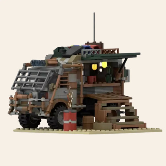 NEW Doomsday Merchant Cart Car Building Blocks Set Apocalypse Adults MOC Model