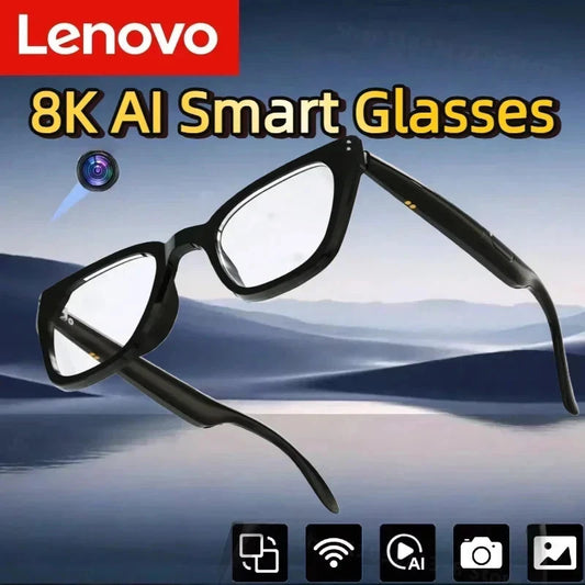 NEW LENOVO AI Smart Glasses 8K HD Camera Bluetooth Call Music and Translate