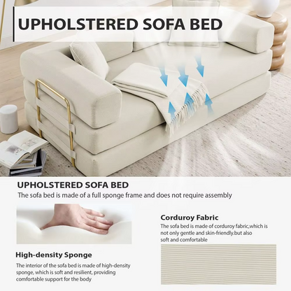 NEW COMFY Convertible Floor Sofa Sleeper Bed Foldable Mattress Lounge Loveseat
