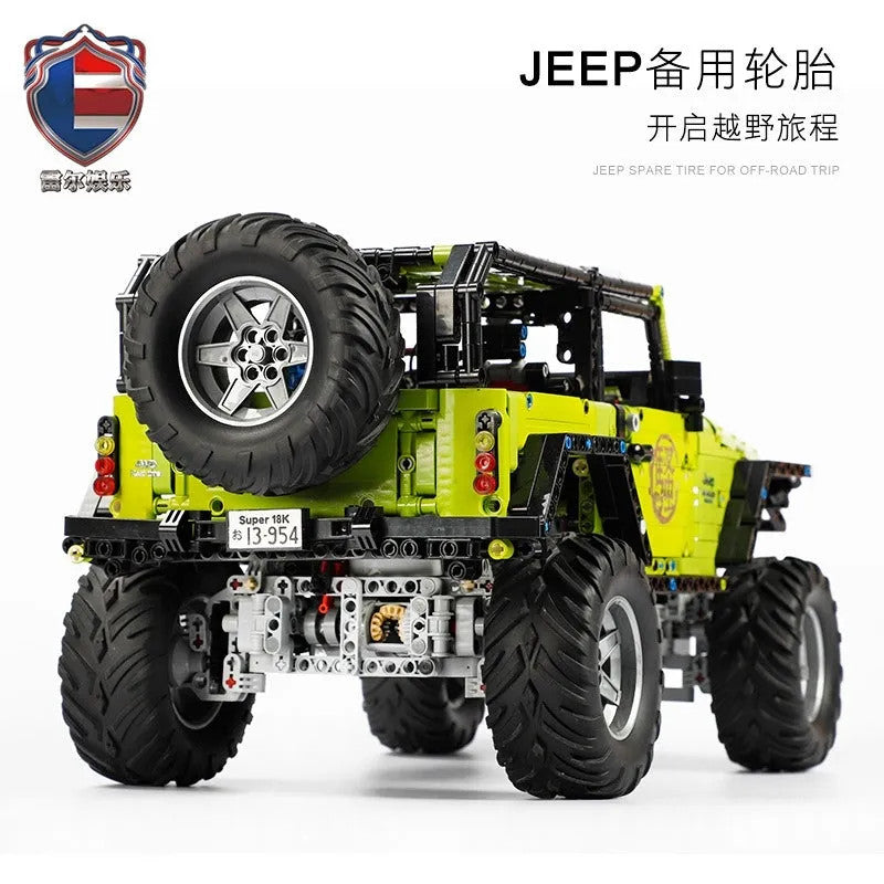 MOC Motorized RC Off-Road Wrangler Rubicon Bricks Toy