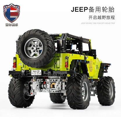 MOC Motorized RC Off-Road Wrangler Rubicon Bricks Toy