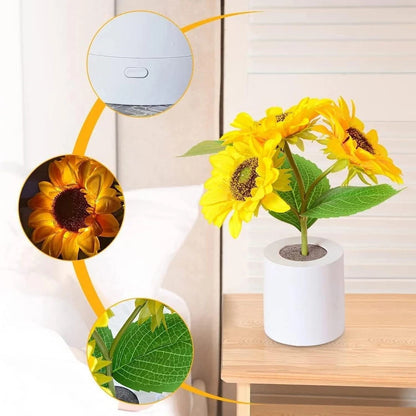 NEW Siluyado Artificial Sunflower Night Light, USB Rechargeable Flower Lamp