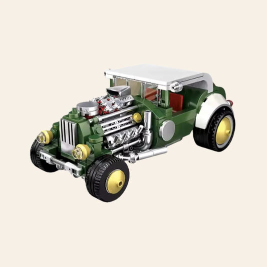 NEW Classic Hot Rod Building Blocks Set Model Adults MOC Vintage Car Vehicle
