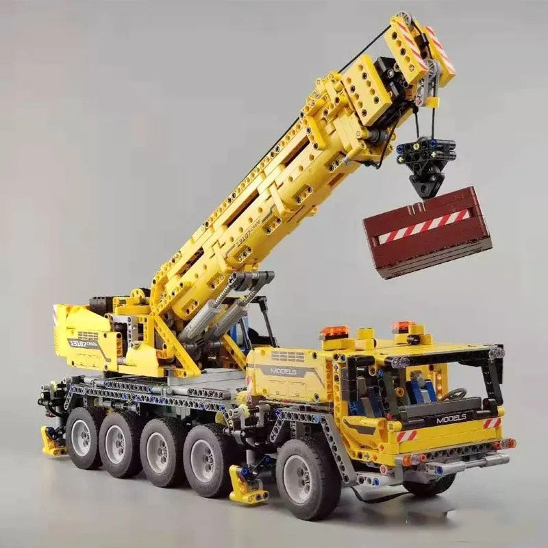MOC RC APP Heavy Mobile Lift Crane Trucks Bricks Kids Toys