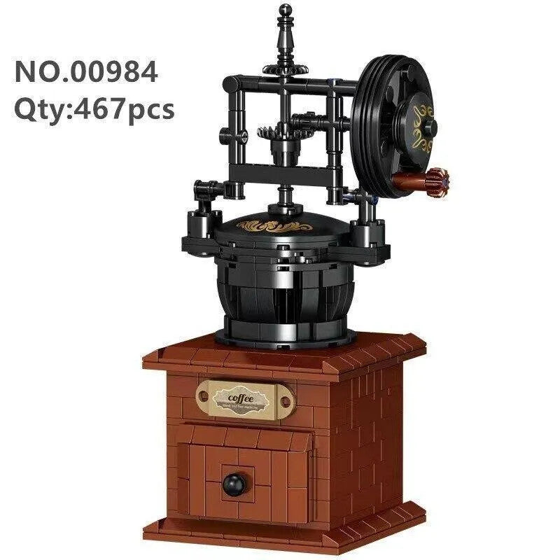 MOC Vintage Coffee Machine MINI Bricks Toy 00984