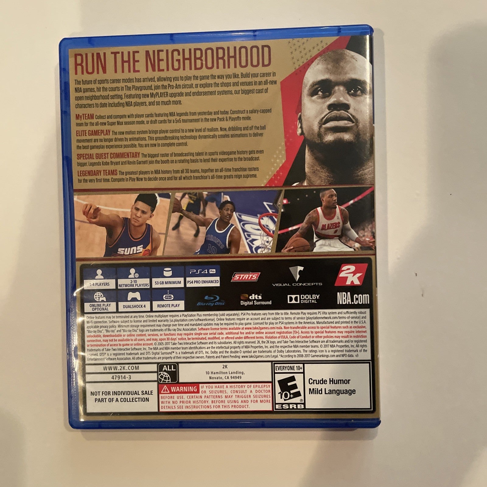 NBA 2K18 Legend Edition Gold ( PS4 PlayStation 4)  - CASE AND BOX ONLY NO GAME