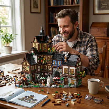 NEW 3867PCS Medieval European Town Village Modular Building Set SEALED