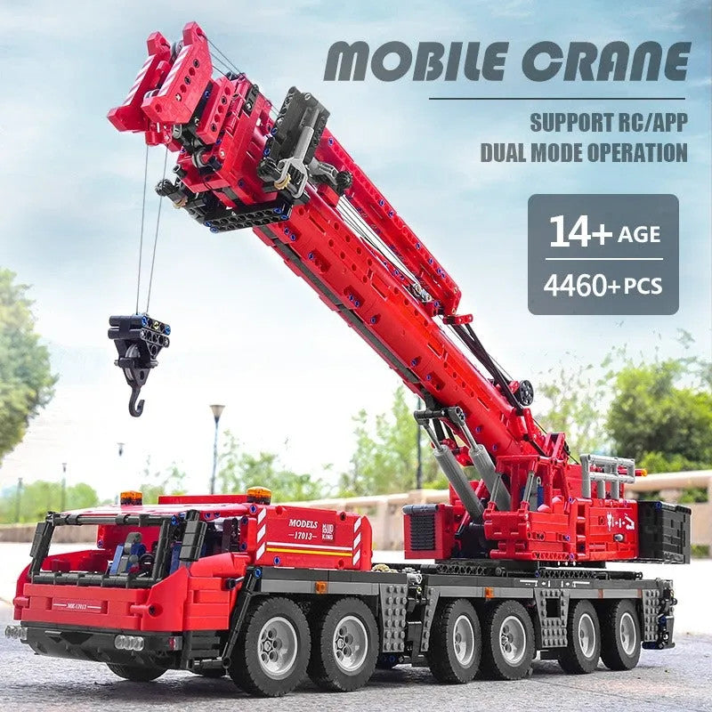 Tech MOC RC Heavy GMK Mobile Crane Truck Bricks Toy 17013