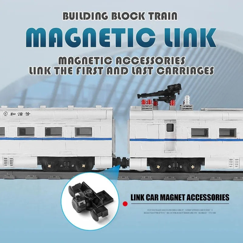 MOC APP Motorized RC CRH2 High-Speed Train Bricks Toy