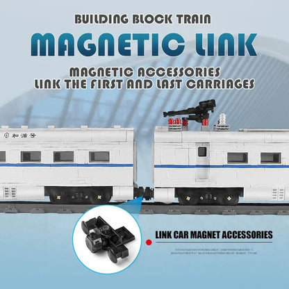 MOC APP Motorized RC CRH2 High-Speed Train Bricks Toy