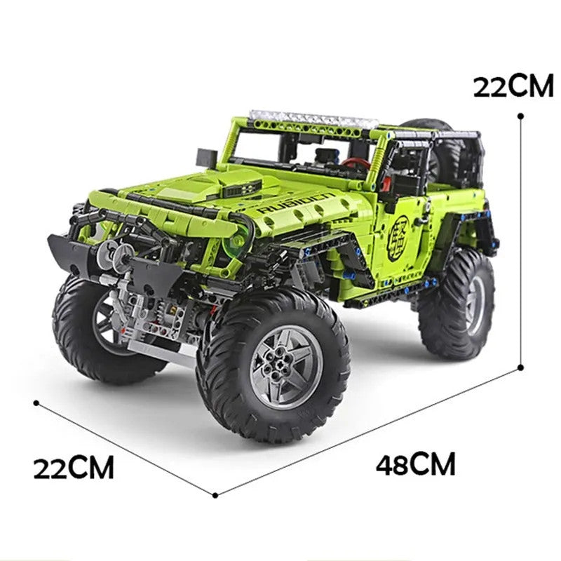 MOC Motorized RC Off-Road Wrangler Rubicon Bricks Toy