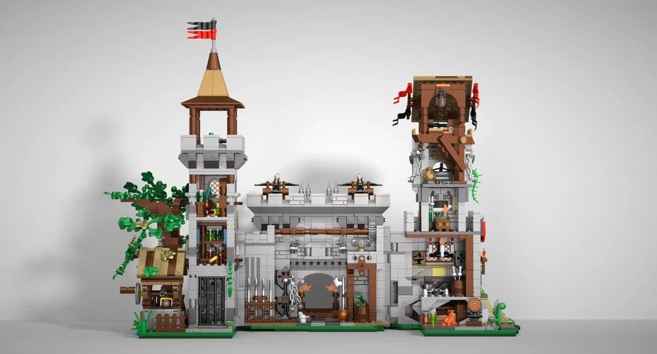 NEW 2568PCS Knight’s Fortress Building Blocks Set Medieval Castle MOC Model