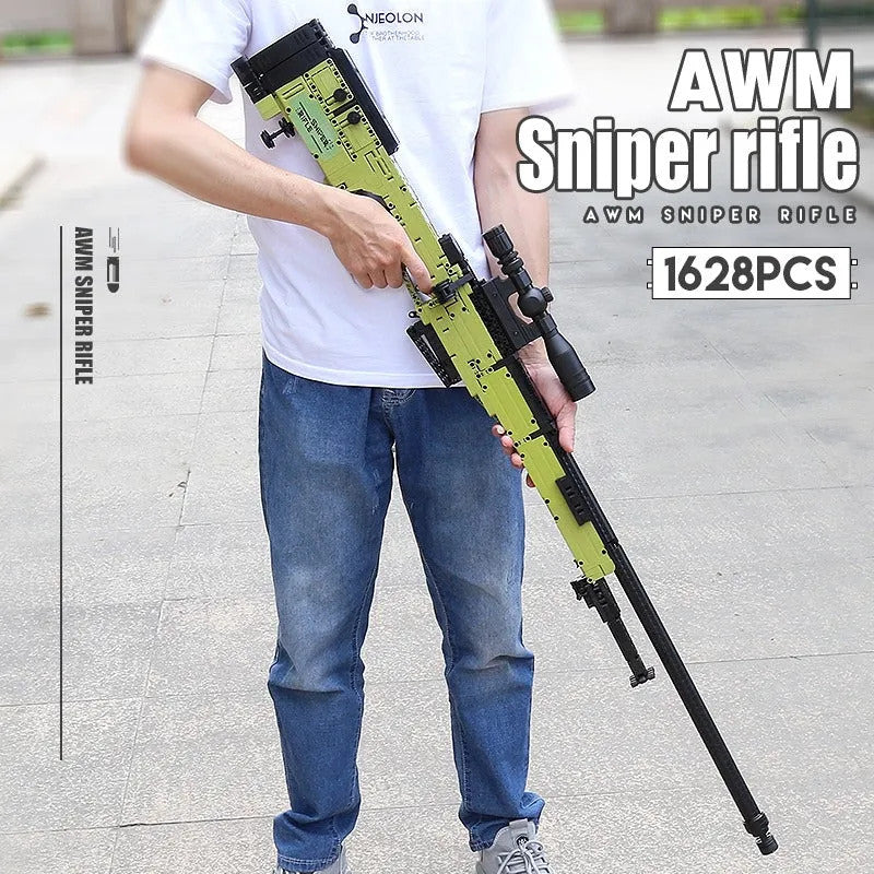 MOC 14010 Military AWM Sniper Rifle Gun Bricks Toy
